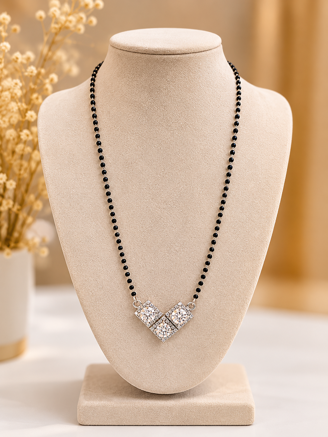Sparkling Heart Crystal Mangalsutra