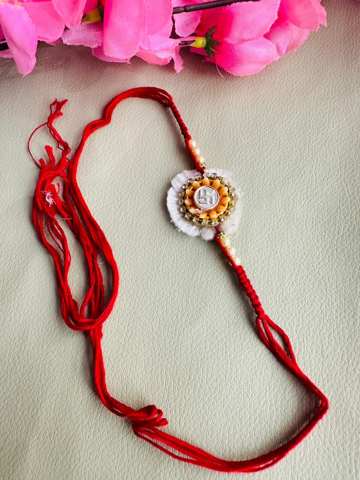 Premium silver rakhi
