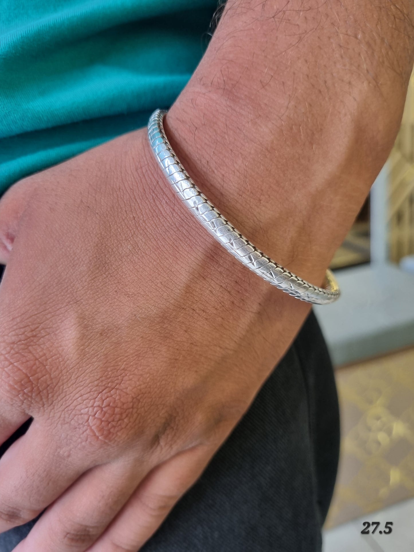 Silver men's beslet