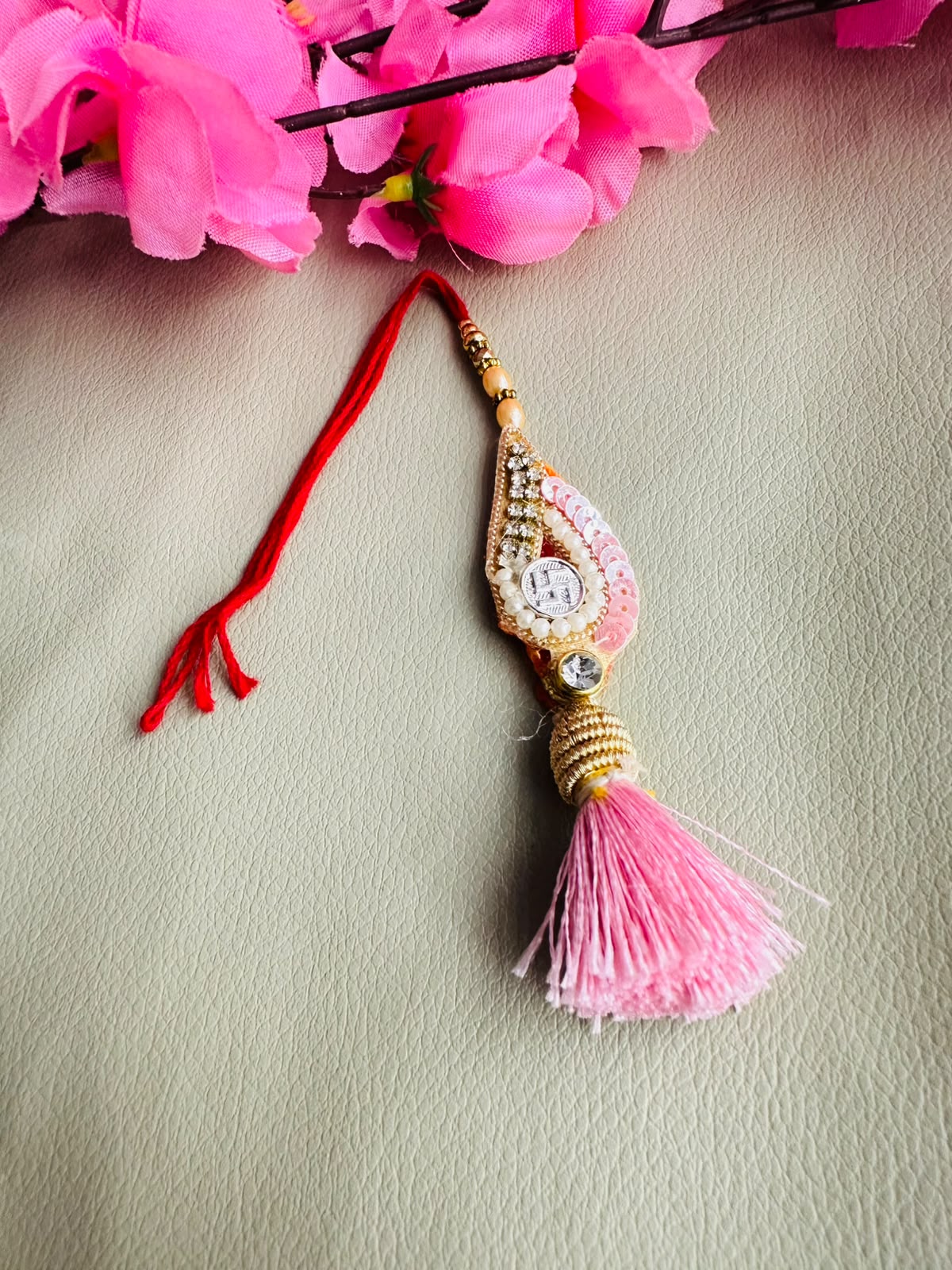 Premium silver rakhi