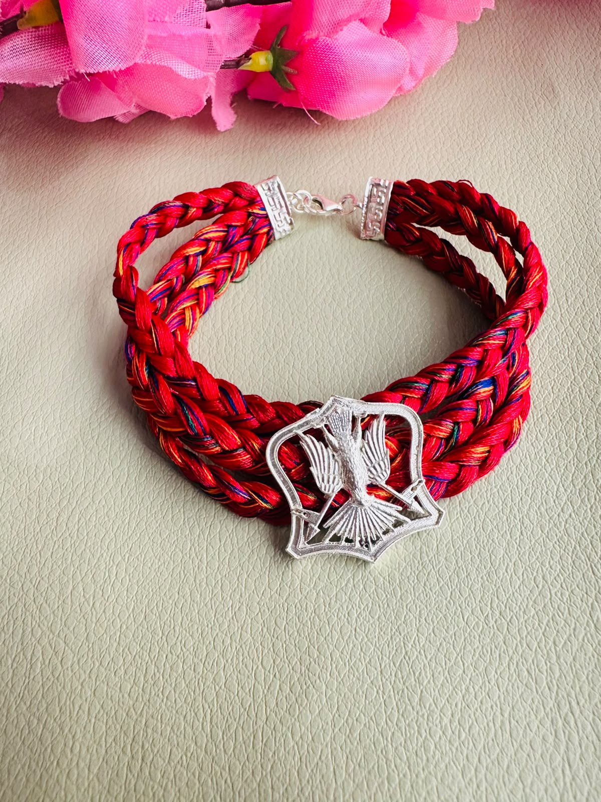 Premium silver rakhi