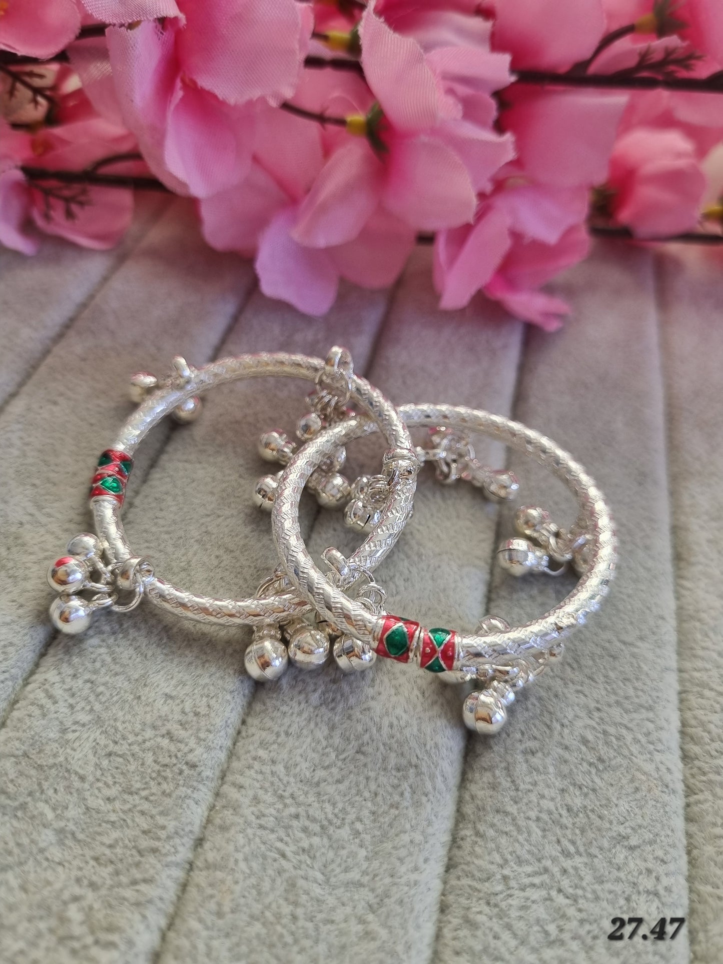 Sliver baby kada payal