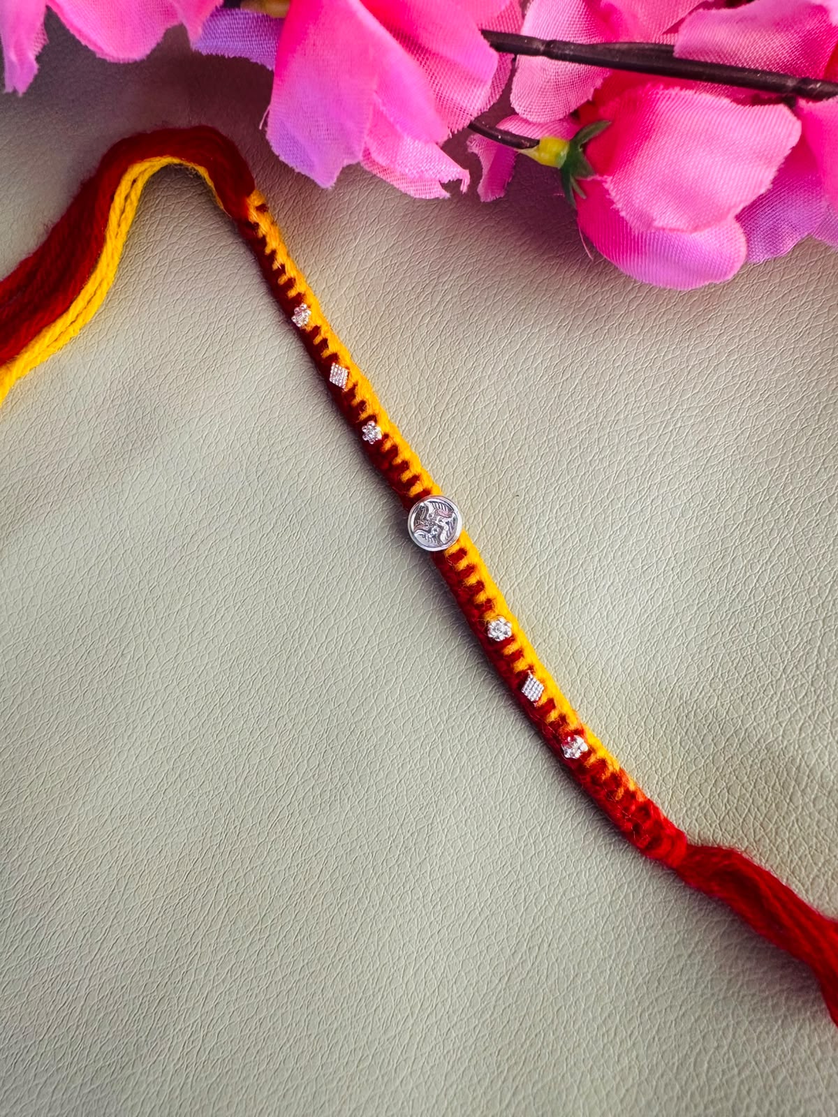 Premium silver rakhi