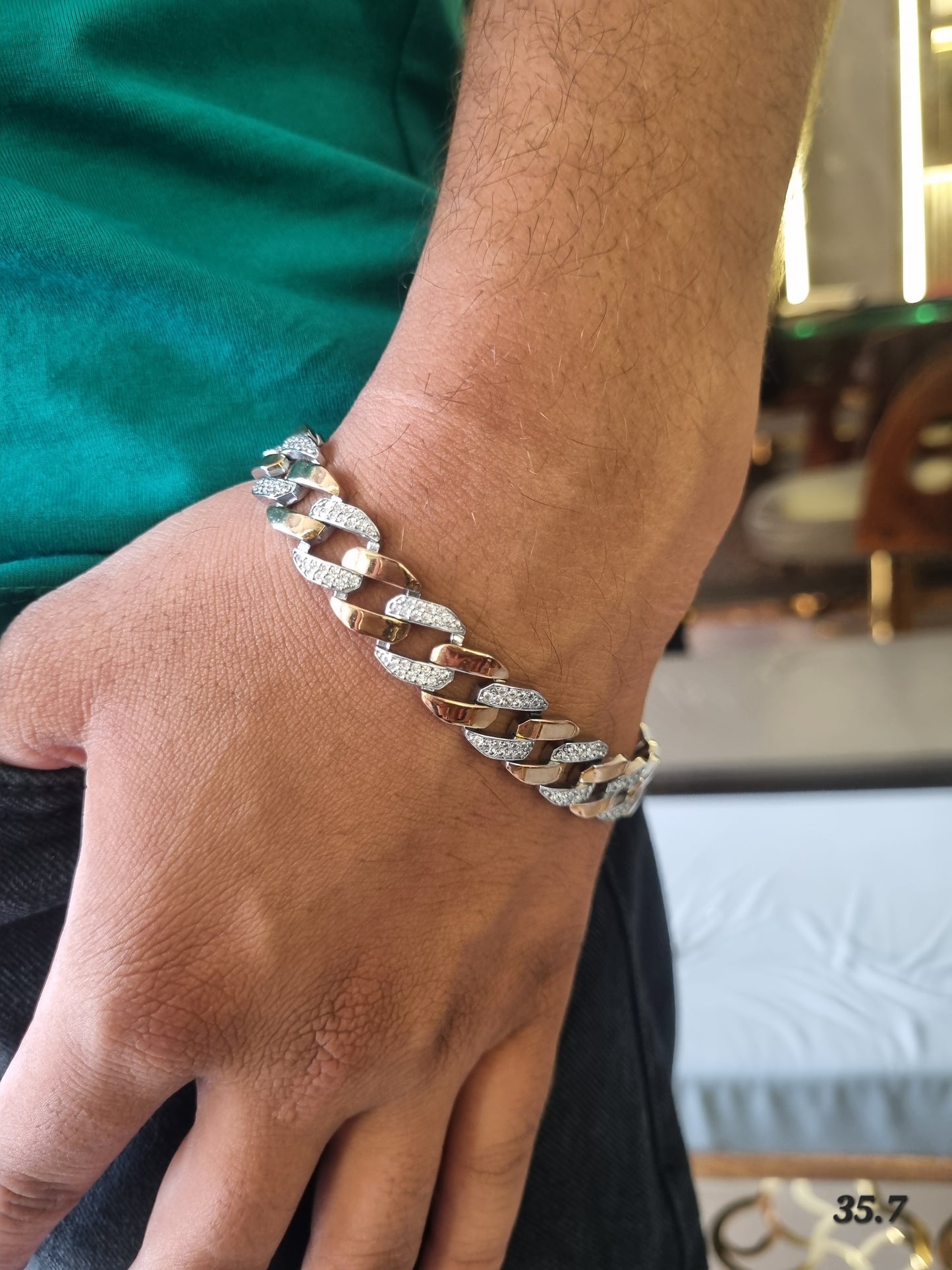 Silver men's bracelet