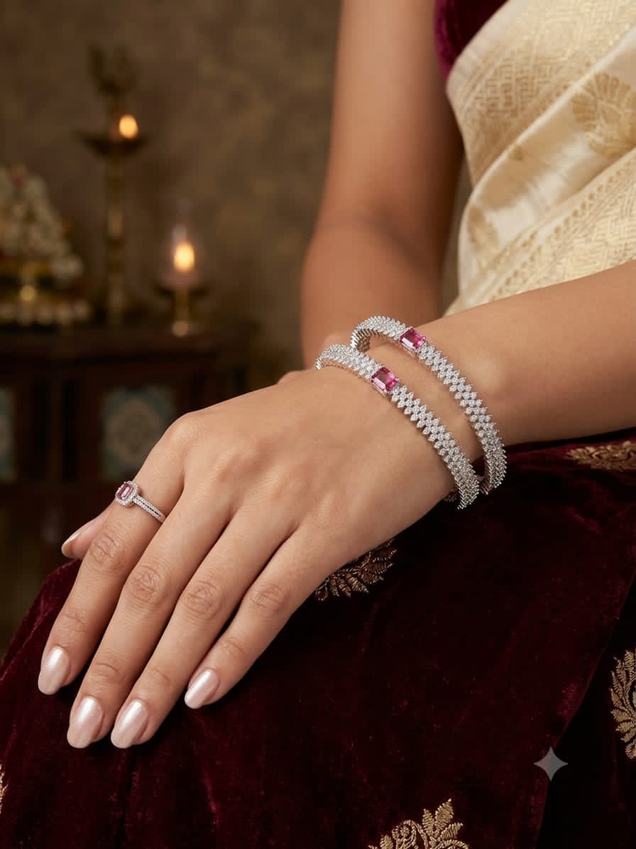 Silver bangles