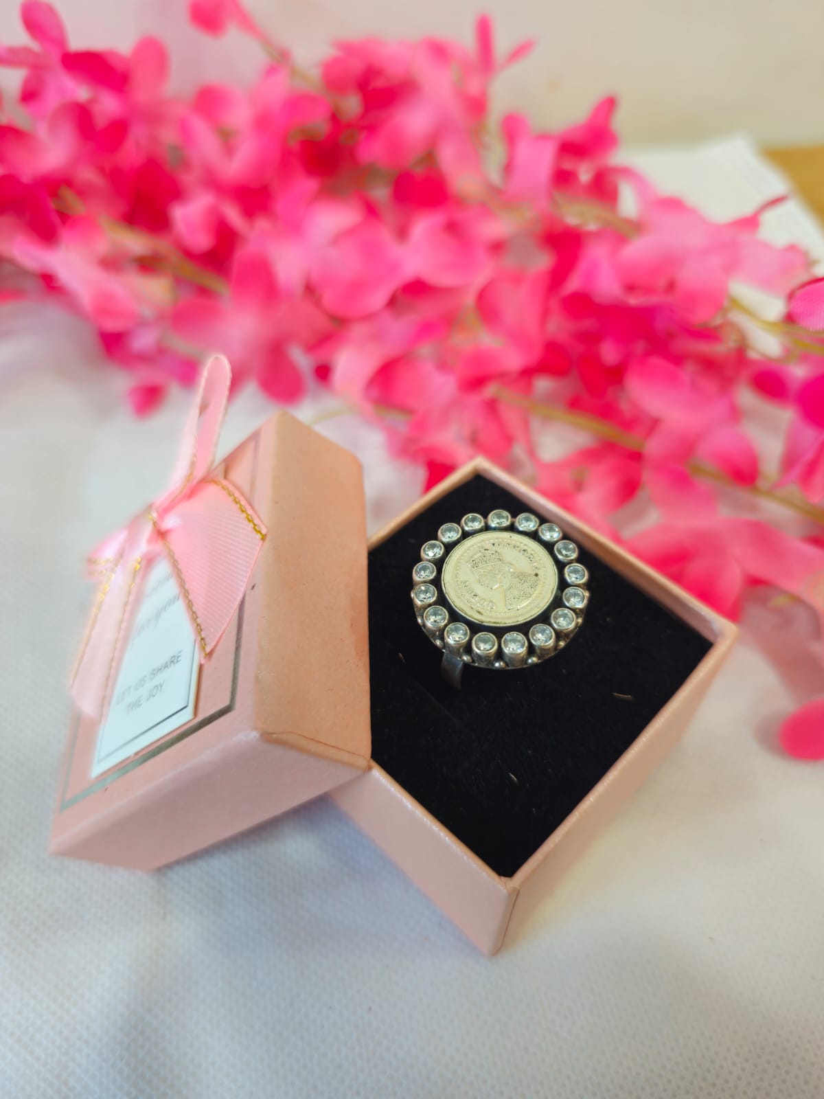 Imperial Coin Crystal Statement Ring