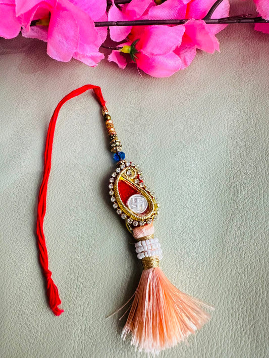 Premium silver rakhi
