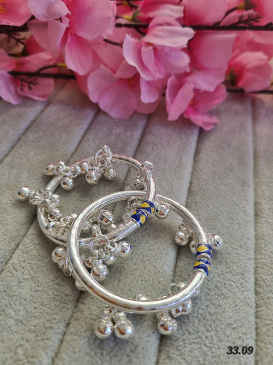 Silver baby kada payal