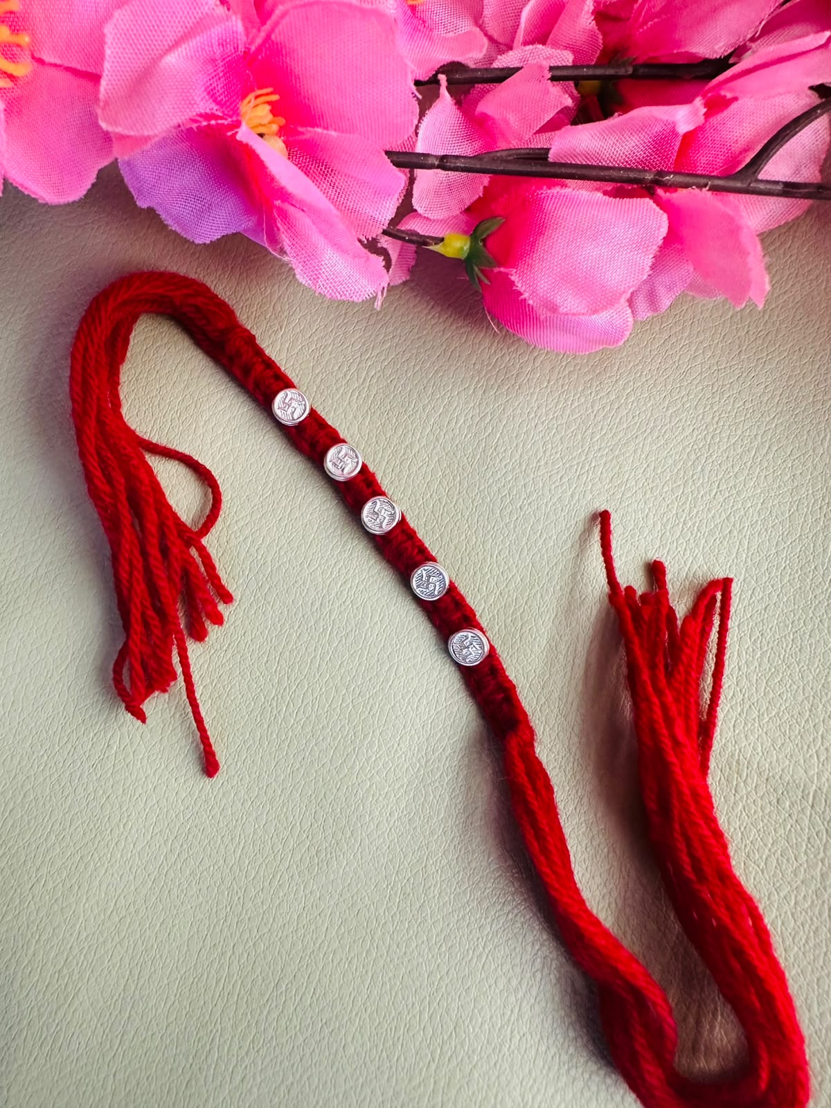 Premium silver rakhi