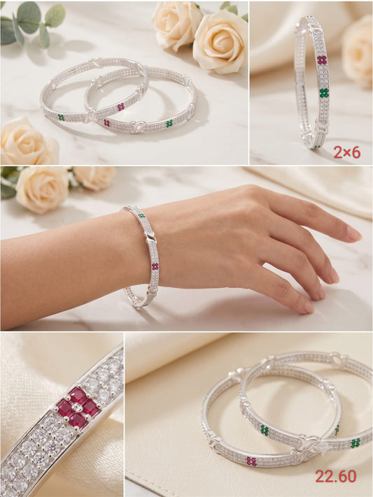 Premium silver daily wear bangles