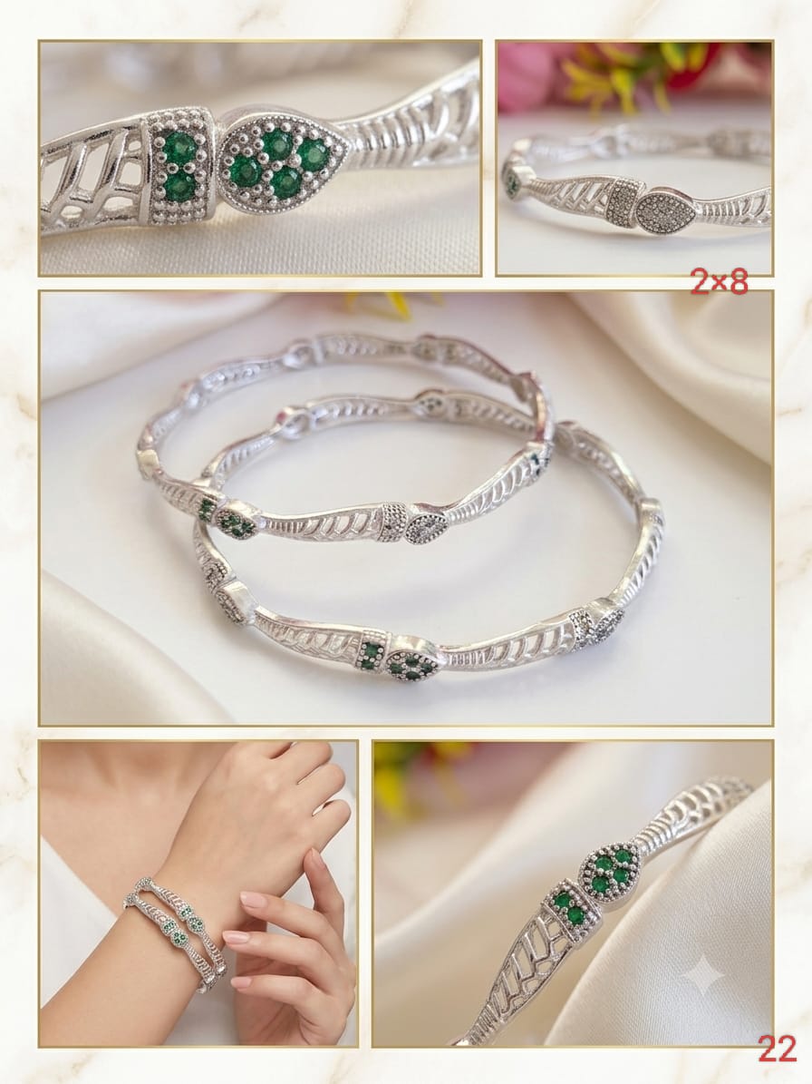 Premium silver daily wear bangles