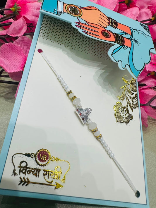 Premium silver rakhi