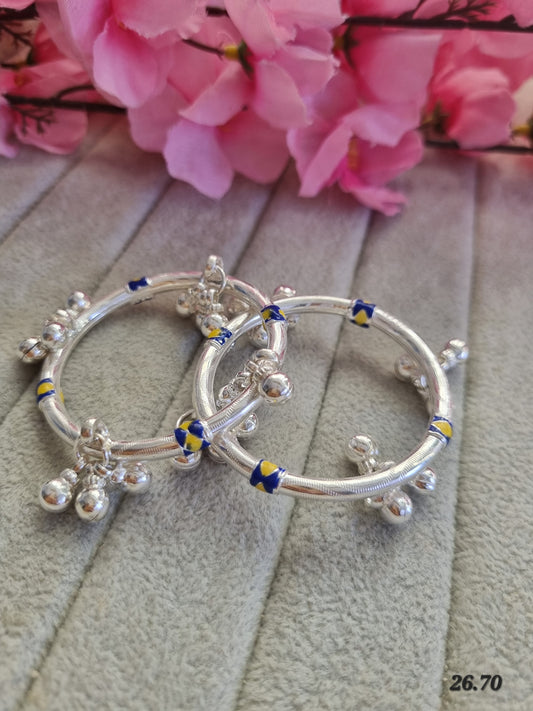 Sliver baby kada payal