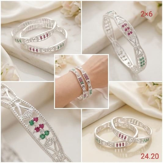 Premium silver daily wear bangles