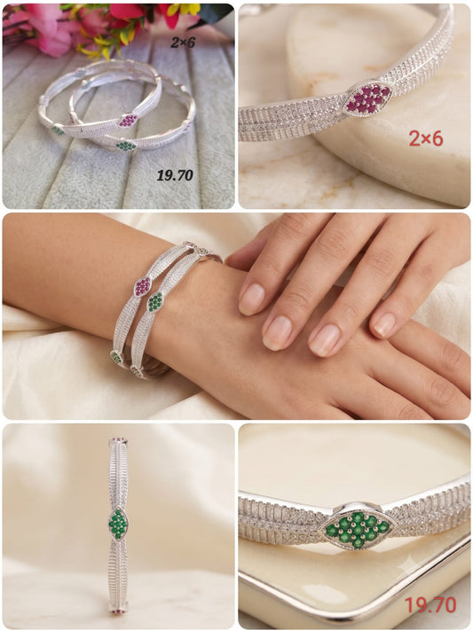 Premium silver daily wear bangles