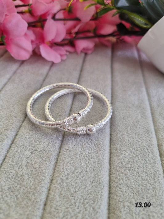 Silver baby kada