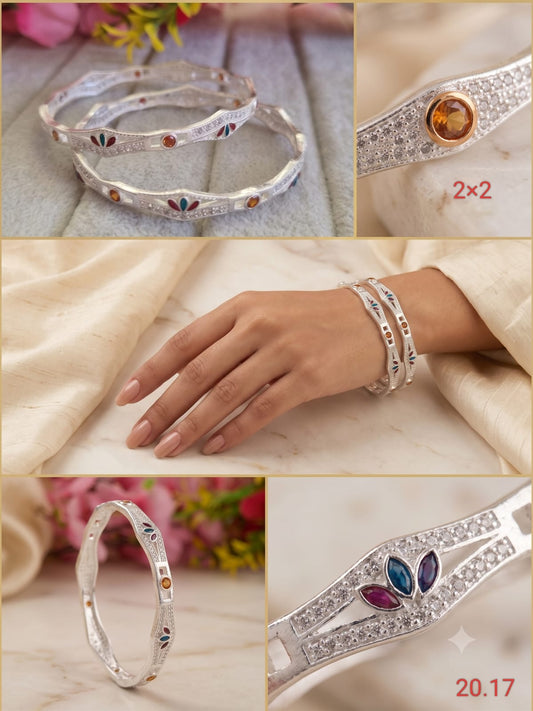 Premium silver daily wear bangles