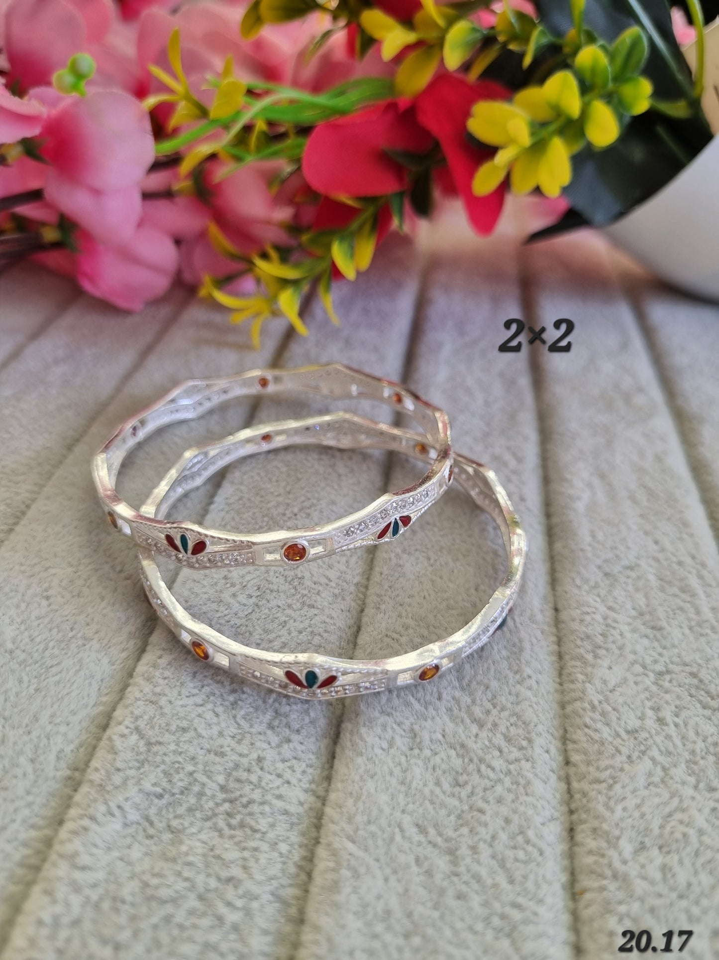 Premium silver daily wear bangles