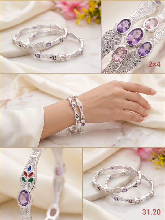 Premium silver daily wear bangles