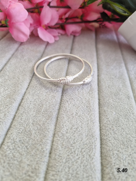 Silver baby kada