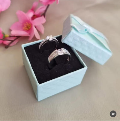 Silver premium couple ring