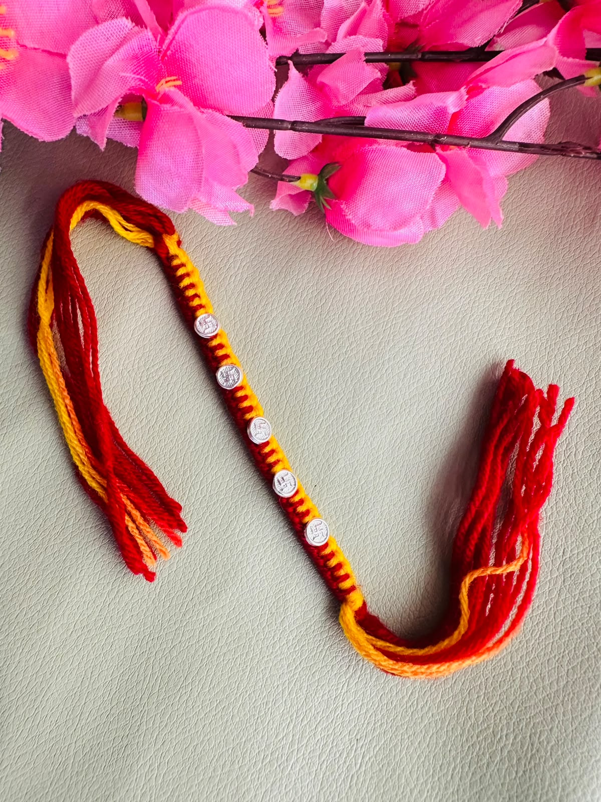 Premium silver rakhi