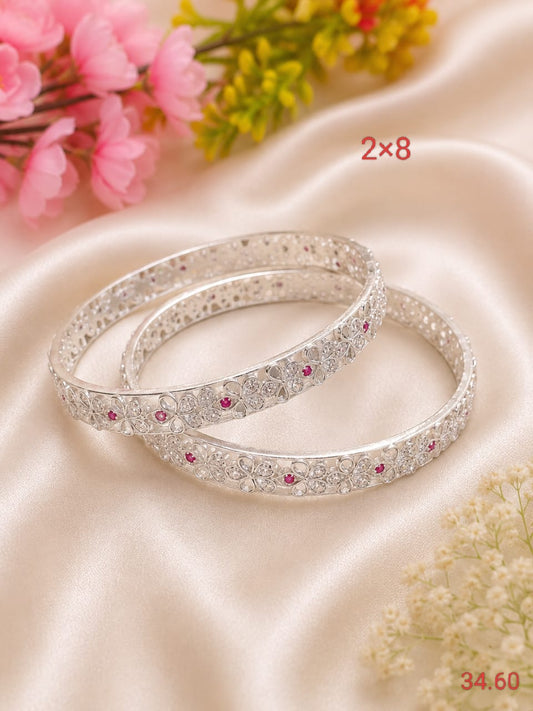 Premium silver daily wear bangles