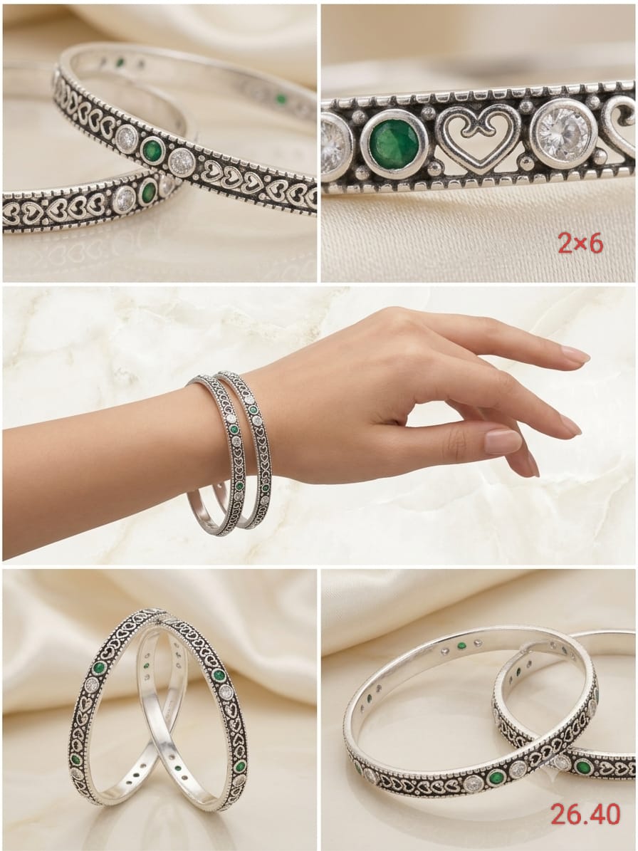 Premium silver daily wear bangles