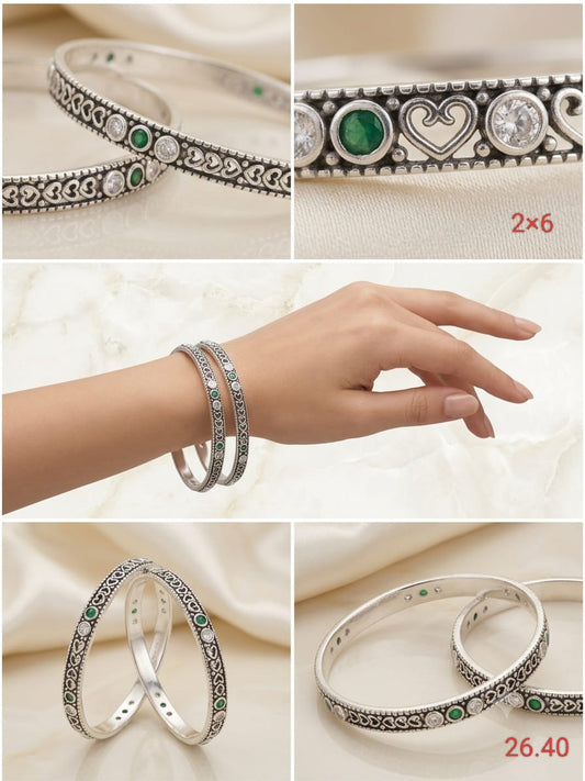 Premium silver daily wear bangles
