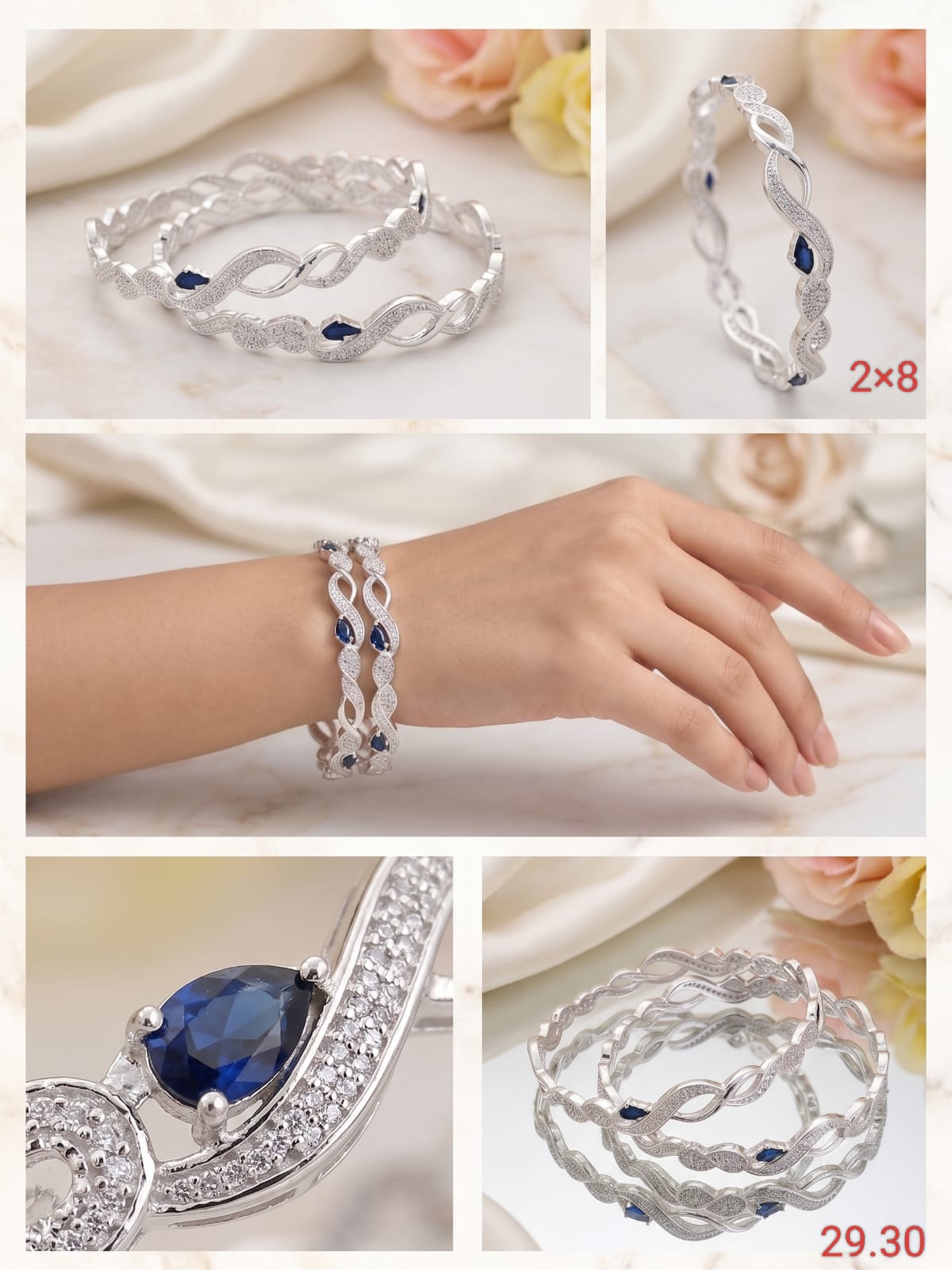 Premium silver daily wear bangles