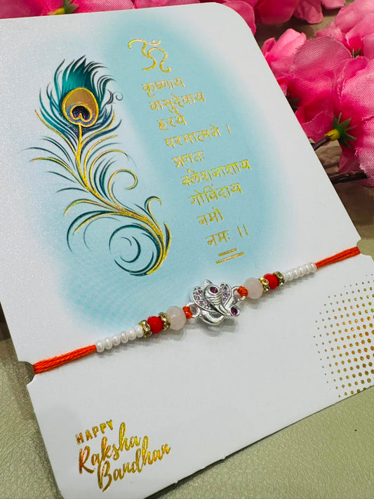 Premium silver rakhi
