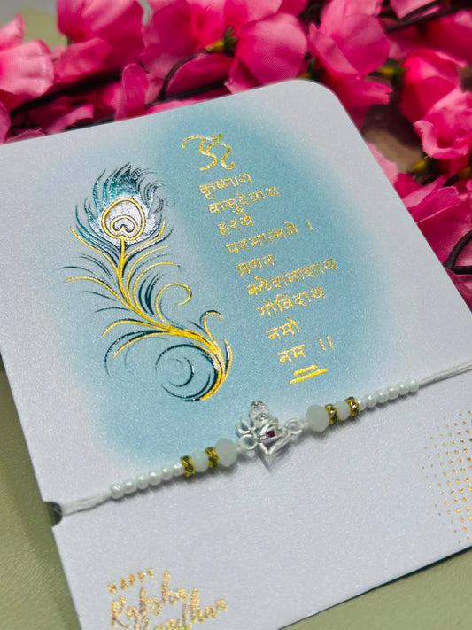 Premium silver rakhi