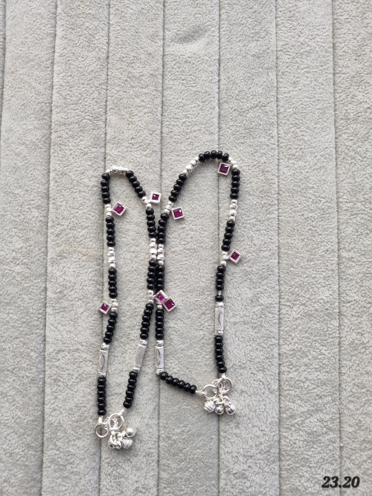 Premium silver dhaga payal